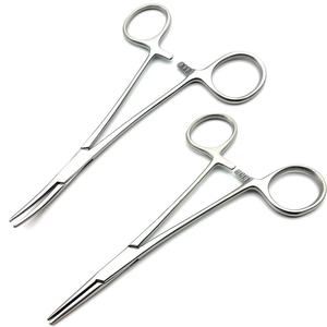 Pinzas Hemostáticas Manuales de Acero Curvas con Mango de Bloqueo - Instrumentos Quirúrgicos de Java Surgical - Product Image 1