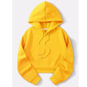 Sweat-shirt à capuche court pour femme, personnalisable avec logo, haut à capuche vierge, fournisseur OEM en gros, vêtements décontractés et tendance - Product Image 6