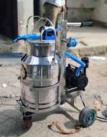 Machine à traire multifonctionnelle à commande PLC sur chariot en acier inoxydable avec pompe à moteur et garantie de 3 ans