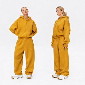 Ensemble de survêtement personnalisé pour homme, imprimé, 100 % coton, coupe ajustée, avec sweat à capuche zippé et pantalon de survêtement large, coupe décontractée, coupe-vent, idéal pour l'hiver - Product Image 4