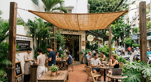 ผ้าบังแดดใยมะพร้าวทรงสามเหลี่ยม 5 ขนาด รุ่น Combo - ECO2GO VIETNAM หนา 3-4 มม. เป็นมิตรกับสิ่งแวดล้อม สำหรับกันแดดกลางแจ้ง เหมาะสำหรับลานบ้าน สวน และร้านกาแฟ - Product Image 2