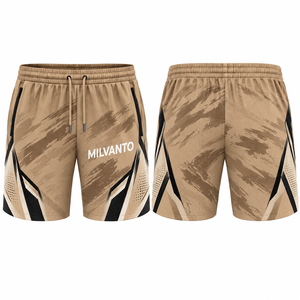 Pantalones Cortos Deportivos Sublimados Personalizados para Hombre, Color Naranja, Ligeros, de Secado Rápido, Transpirables, para Gimnasio, Entrenamiento, Running - Product Image 5