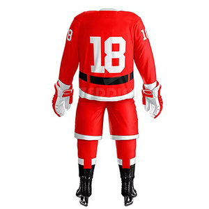 Uniformes de hockey sur glace personnalisés, respirants et écologiques, style 2026, tissu 100% polyester, pour hommes - Product Image 2