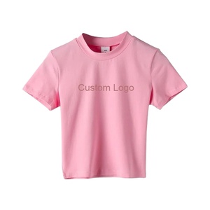Camisetas en blanco de algodón 100% de alta calidad para mujer, camisetas con logotipo personalizado para mujer, camisetas con cuello redondo, camisetas Unisex - Product Image 3