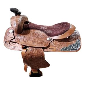 Vente en gros d'équipement pour le cheval Stock occidental selle en cuir nouveau design en noir et marron Vente en gros équestre - Product Image 4