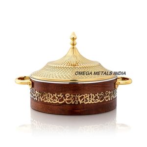 Casserole élégante en métal design pour la cuisine du Moyen-Orient pour le service des aliments et à des fins décoratives - Product Image 6