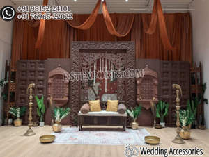 Paneles Decorativos Dorados para Recepción de Boda, Aspecto Radiante, Marco Dorado para Decoración de Escenario, Inspiración Marroquí - Product Image 6