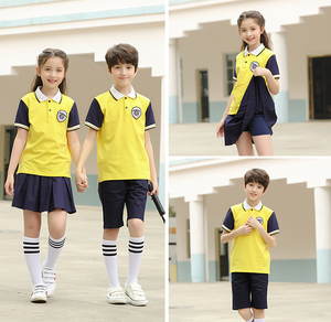 Vêtements d'école respirants pour garçons et filles, uniformes préscolaires en gros avec broderie personnalisée, service OEM ODM - Product Image 3