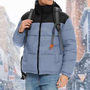 Veste à bulles pour homme sur mesure, col montant, logo sur le devant, veste d'hiver respirante et écologique, tissu nylon/polyester, meilleur prix - Product Image 5