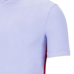 Men <b>Light</b> Purple Rib Soccer Jersey Short Sleeve Polyester Athletic Football Shirt Team Training Match Sports Wear Apparel - Product Image 6