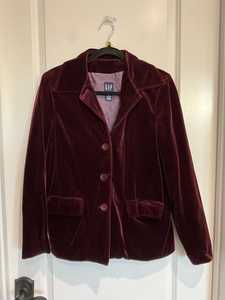 ORIG. Prix de vente conseillé 98 |   Blazer en velours vintage Y2K GAP fin des années 90-début des années 2000 – Taille M - Product Image 3