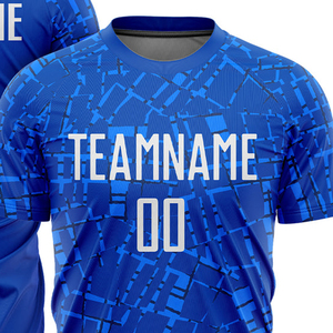 เสื้อฟุตบอลแบบซับลิเมชั่นสั่งทำพิเศษ OEM สไตล์ลำลองส่วนบุคคล ผ้าโพลีเอสเตอร์ฟลีซ 100 เปอร์เซ็นต์ พิมพ์ชื่อทีมและหมายเลข - Product Image 2