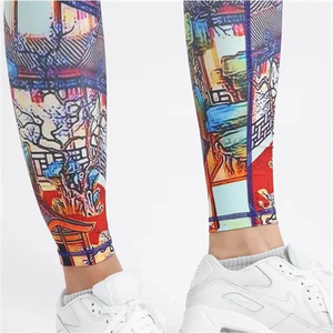 Leggings de sport pour femmes à imprimé marbré de qualité supérieure, séchage rapide, pour la course et le yoga, taille haute, pour l'entraînement - Product Image 5