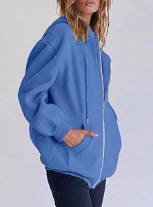Wholesale Unisex Zipper Embroidered Custom Logo Oversized Fleece Eco-Friendly Casual Streetwear <b>Hoodie</b> <b>Soft</b> Warm Comfortable - Product Image 2
