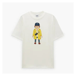 เสื้อยืดผสมโพลีเอสเตอร์และคอตตอนสำหรับผู้ชาย พิมพ์ลาย DTG ผิวสัมผัสนุ่ม เสื้อผ้าผู้ชายทรงบ็อกซี่ฟิต ล้างสีแบบแอซิดวอช สีซีดจางแบบซันเฟด เนื้อผ้าหนา - Product Image 2