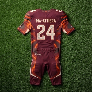 Uniforme de Fútbol Americano Personalizado en Color Marrón Anaranjado, Conjunto de Pantalones y Jersey Acolchados, Ropa Deportiva para Equipos - Product Image 6