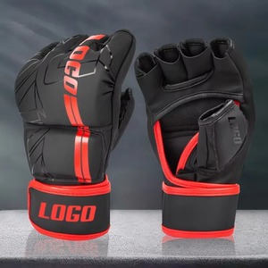 ถุงมือ MMA แบบครึ่งนิ้ว ถุงมือสำหรับฝึกซ้อม รับผลิตแบบ OEM คุณภาพสูง ถุงมือเตะต่อยมวย ถุงมือสำหรับกีฬาต่อสู้ หนัง PU คุณภาพพรีเมียม - Product Image 3