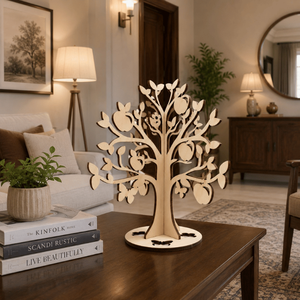 Decorative Wooden Apple Tree 3D Puzzle <b>Model</b> Laser Cut Educational Craft <b>Kit</b> for Kids Adults and Nature Inspired Home Decoration - Product Image 5