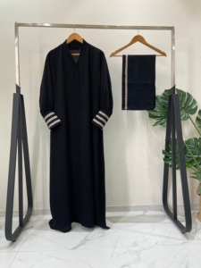 Abaya de Poliéster Transpirable Hecha a Mano con Lentejuelas Estilo Vintage Dubái 2026 para Mujer, Ligera, Manga Larga, Largo Maxi, Estilo Saudí - Product Image 6