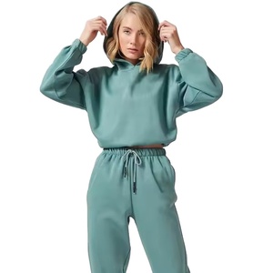 Top notch en gros Logo personnalisé confortable 2 pièces ensemble pour femmes décontracté hiver survêtements brodé Technique - Product Image 2