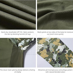 เสื้อตกปลาสำหรับผู้ชาย ป้องกันรังสียูวี แขนยาว แห้งเร็ว ระบายอากาศได้ดี น้ำหนักเบา เหมาะสำหรับกิจกรรมกลางแจ้ง - Product Image 6