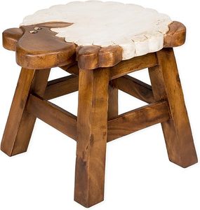 Taburete Infantil Moderno de Madera, Asiento Otomano Redondo con Superficie de Mesa para Sala de Estar, Dormitorio o Área de Juegos - Product Image 4