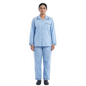 Wholesale OEM Service Custom V-neck <b>Knitted</b> Unisex Medical Scrub Sets Polyester/Cotton <b>Needle</b> Detection Hospital Use Seamless - Product Image 4
