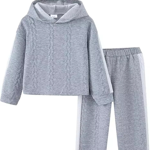 Conjunto Cálido de Otoño Invierno para Bebés y Niños Pequeños, Ropa de Tela Suave y Transpirable, Sudadera con Capucha de Manga Larga - Product Image 2