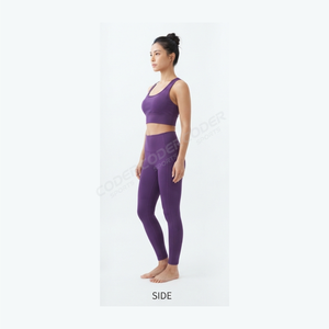 Professional Customized Ladies Breathable Sports Leggings Short Workout Yoga Set Casual Style for Work Made in Pakistan for Gym - Product Image 2