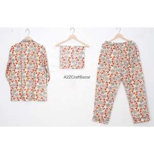 Conjunto de Pijamas de Algodón 100% Puro para Mujer, Ropa de Dormir Suave, Conjuntos de Pijamas Largos, Proveedores de Fábrica, Ropa de Dormir Femenina al por Mayor - Product Image 4