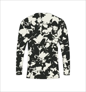 เสื้อตกปลาแห้งเร็วลายพรางสีดำเทาแขนยาวแบบซับลิเมชั่น - Product Image 3