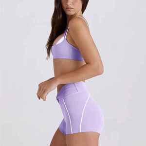 Yoga Set Gym Clothes Sportswear Fitness Suits Women Workout Bra Yoga Set <b>Crop</b> <b>Top</b> Long Sleeve Sports Suits Yoga Set - Product Image 2