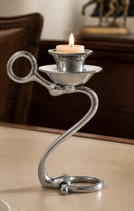 Support de bougie décoratif en aluminium équestre, éco-responsable, fait main, inspiré du cheval, pour table, style vintage, décoration intérieure - Product Image 4