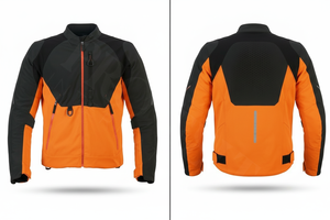 Vêtements de sécurité tendance, veste de moto en polyester, épaulettes et coudières renforcées, veste de moto en velours côtelé haute durabilité - Product Image 4