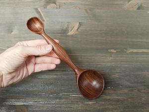 Cuillère à thé en bois écologique, cuillère doseuse à café et sucre faite à la main, légère et durable, outil de cuisine - Product Image 3