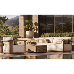 Modern Contemporary Teak Lounge Chair Solid Teak <b>Wood</b> Open <b>Frame</b> Comfortable Cushion Eco-Friendly Outdoor Hotel Furniture - Product Image 6