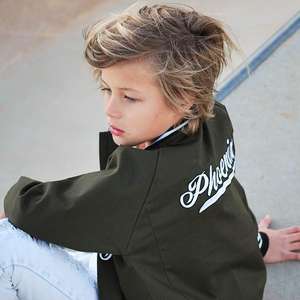 Chaqueta universitaria de gran tamaño 2025 para niños y niñas, ropa de invierno impermeable con cierre de cremallera a la venta - Product Image 1