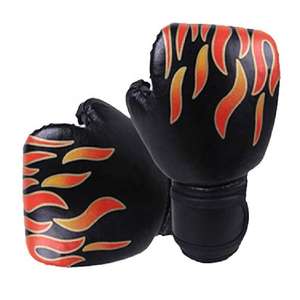 Guantes de Boxeo Negros Personalizados OEM para Niños, de Cuero PU Impreso, Estilo Casual Inteligente, para Entrenamiento - Product Image 2