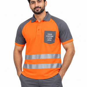 Camiseta Polo de Alta Visibilidad con Logotipo Personalizado para Empresas de Construcción, Equipos de Servicio y Uniformes de Trabajo Comerciales - Product Image 4