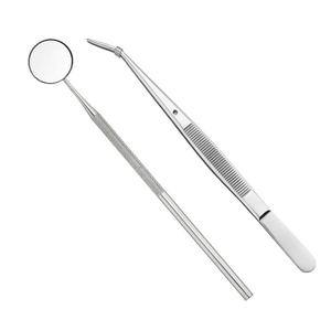 Juego de Instrumentos Dentales Manuales de Acero Inoxidable Reutilizables con Certificación CE Clase II, Kit de 12 Posiciones de Mandíbula, Color Plata, Venta al por Mayor - Product Image 1