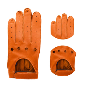 Guantes de Conducción Deportivos de Moda para Hombre, 100% Piel de Oveja, Sin Forro, Color Marrón Cognac, Ajuste Clásico, para Uso Diario, Esquí y Ciclismo - Product Image 4
