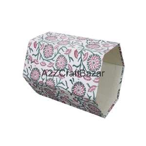 Cubo de Basura Hexagonal Plegable de Papel de Algodón Reciclado Hecho a Mano, Elegante, para Uso en Interiores/Exteriores, para Oficina, Venta al Por Mayor - Product Image 3