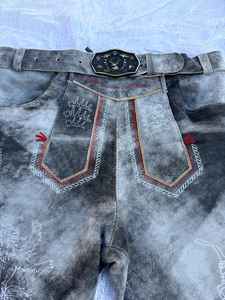 Pantalones de Cuero Bávaros Tradicionales para Hombre, Estilo Antiguo, Cortos, para Oktoberfest - Product Image 5