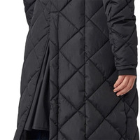 Manteau long matelassé pour femme, très tendance, style vintage, en nylon, imperméable, avec capuche, coupe oversize.