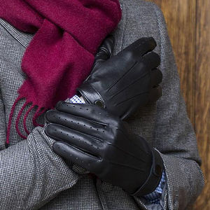 Gants d'hiver en cuir pour hommes, personnalisés OEM, de haute qualité, vente en gros, dernière mode, pour la conduite, compatibles écran tactile, usage quotidien extérieur - Product Image 5