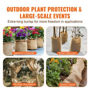 Rotoli di Tessuto in Iuta Naturale ad Alta Densità 40 x 75 ft, 50 x 50, 100% Juta, Rotolo Largo per Avvolgimento Alberi, per Uso Esterno - Product Image 1