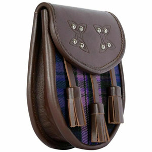Sporran de Cuero de Alta Calidad con Cinturón de Cadena, Diseño Tartán Escocés, Estilo Semi-Vestido, Personalizable OEM ODM - Product Image 2