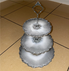 Soporte de Resina Ecológico de Alta Gama de 2 Piezas para Exhibición de Pasteles, para Cumpleaños, Bodas, Recepciones, Mesa de Postres, Hogar, Panadería, Restaurante - Product Image 1