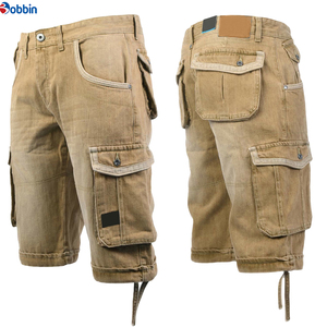 Short en jean nouveau style streetwear pour l'été – Salopette en jean tendance pour homme, personnalisée, qualité supérieure, coupe ajustée, multi-poches - Product Image 1