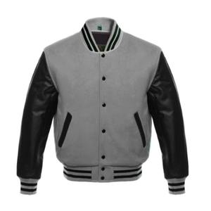 Blouson universitaire en cuir véritable de haute qualité, personnalisé ODM/OEM, pour hommes et femmes, style baseball universitaire, collection 2025 - Product Image 1